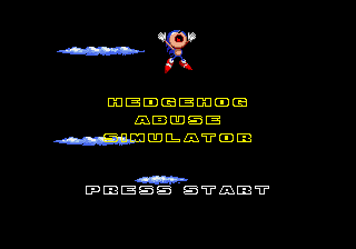 Hedgehog Abuse Simulator Title Screen